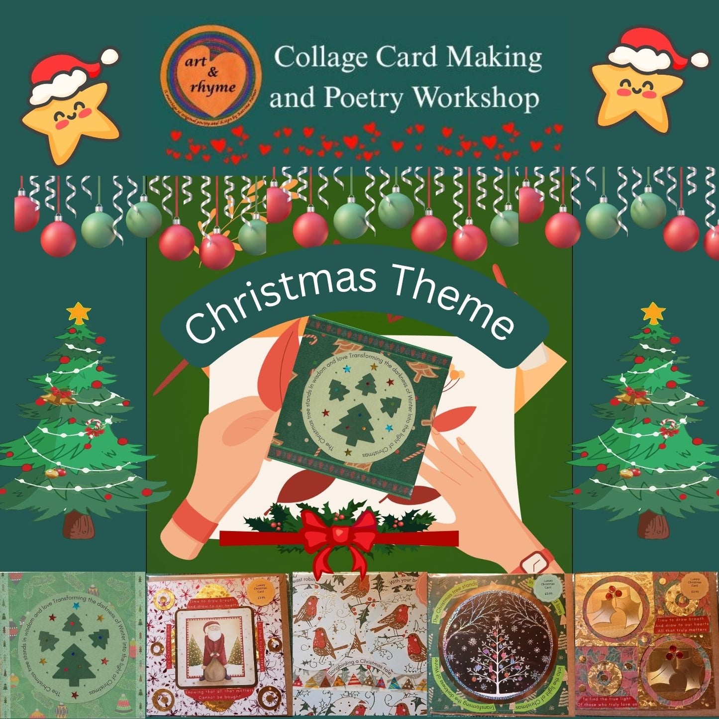 Collage Card Making and Poetry workshop (Christmas theme) - Sat 14th Nov 2026, 13:30-16:30