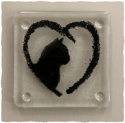 Fused glass coasters