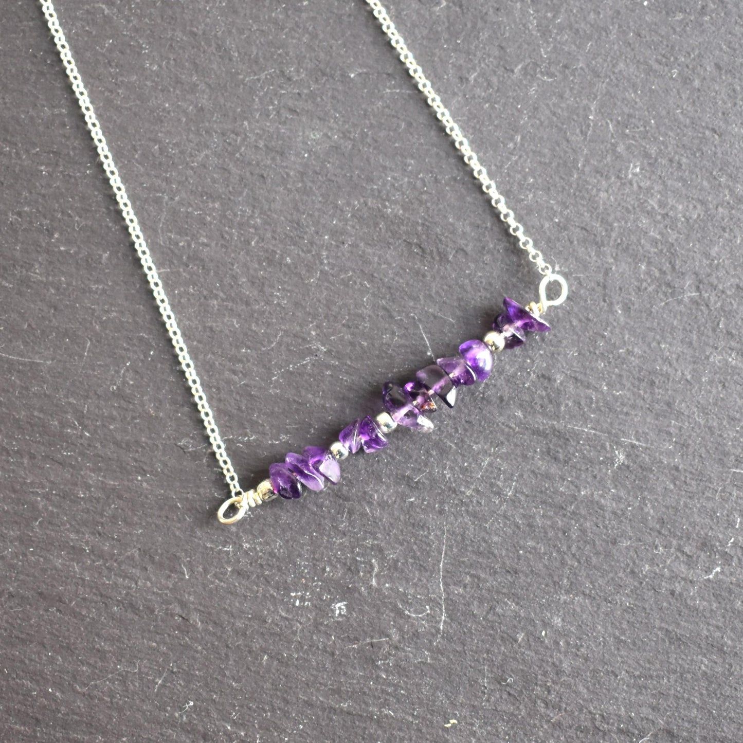 Crystal bar necklace