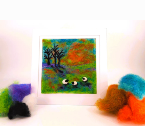 Needle felt kit - Three Little Sheep