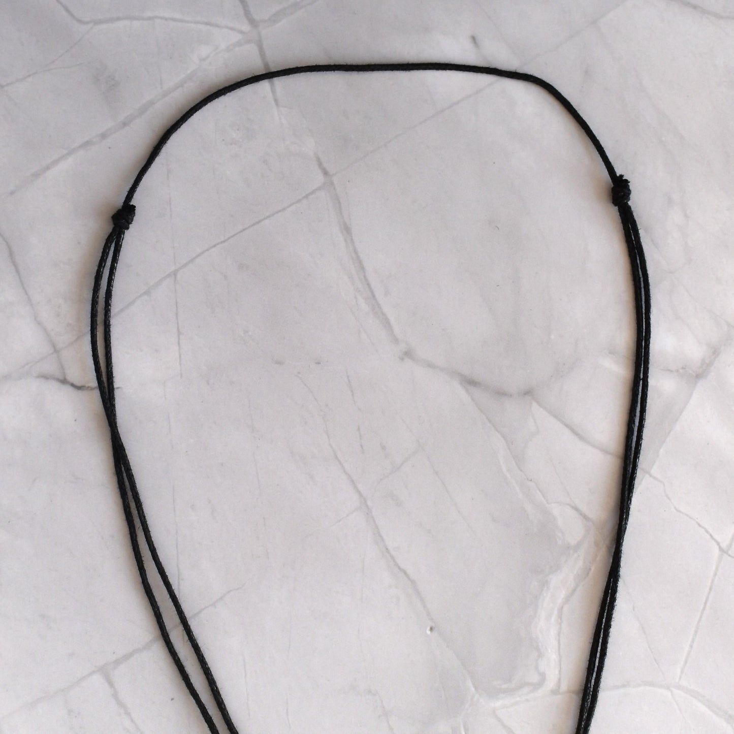 Silver wire necklace with Red Garnet