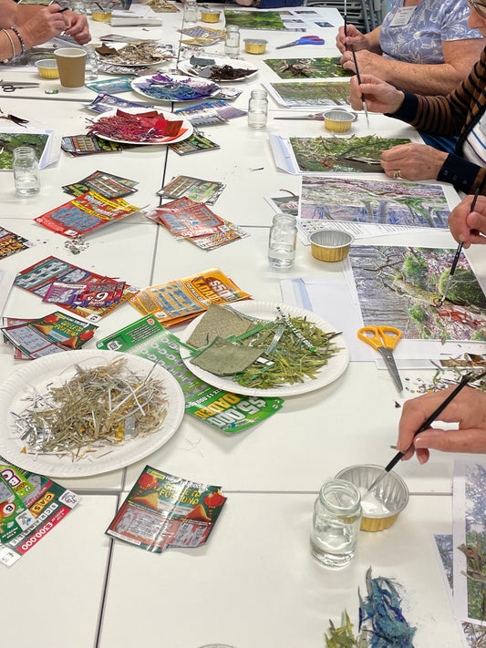 Recycled collage art workshop - Sat 13th June 2026, 13:30-16:30