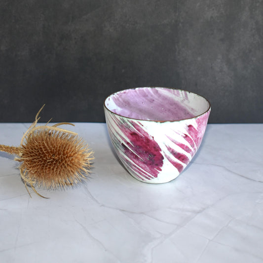 Enamelled copper bowl
