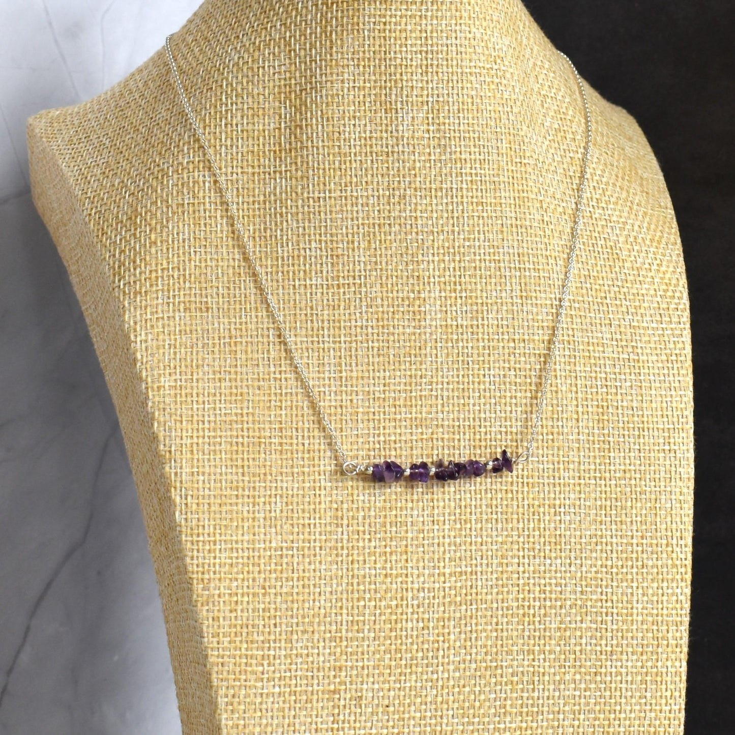 Crystal bar necklace