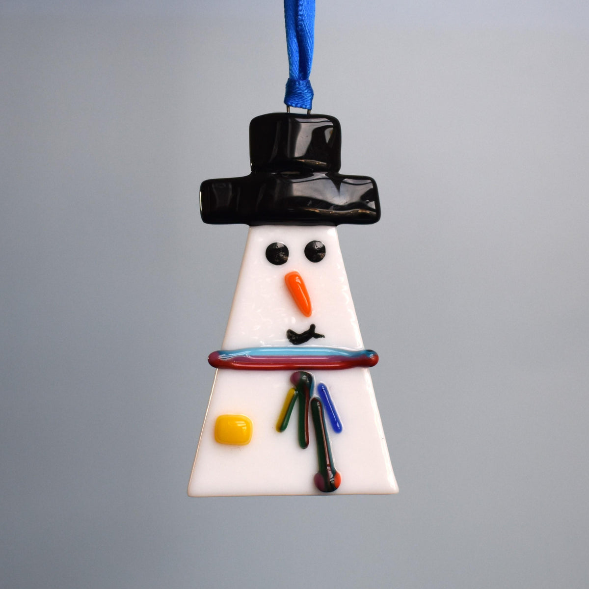 Handmade fused glass Christmas decorations