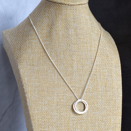 Recycled silver necklace - interlocking trio