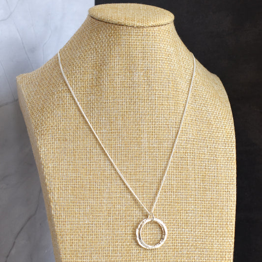 Recycled silver necklace - pair of rings