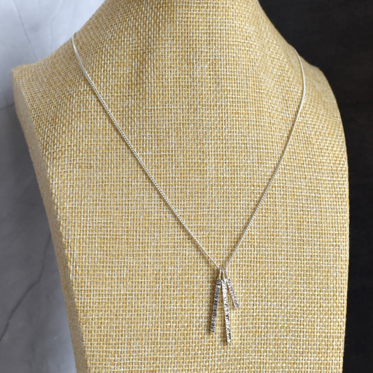 Recycled silver necklace - hanging trees