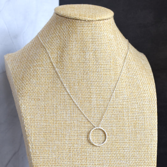 Recycled silver necklace - halo