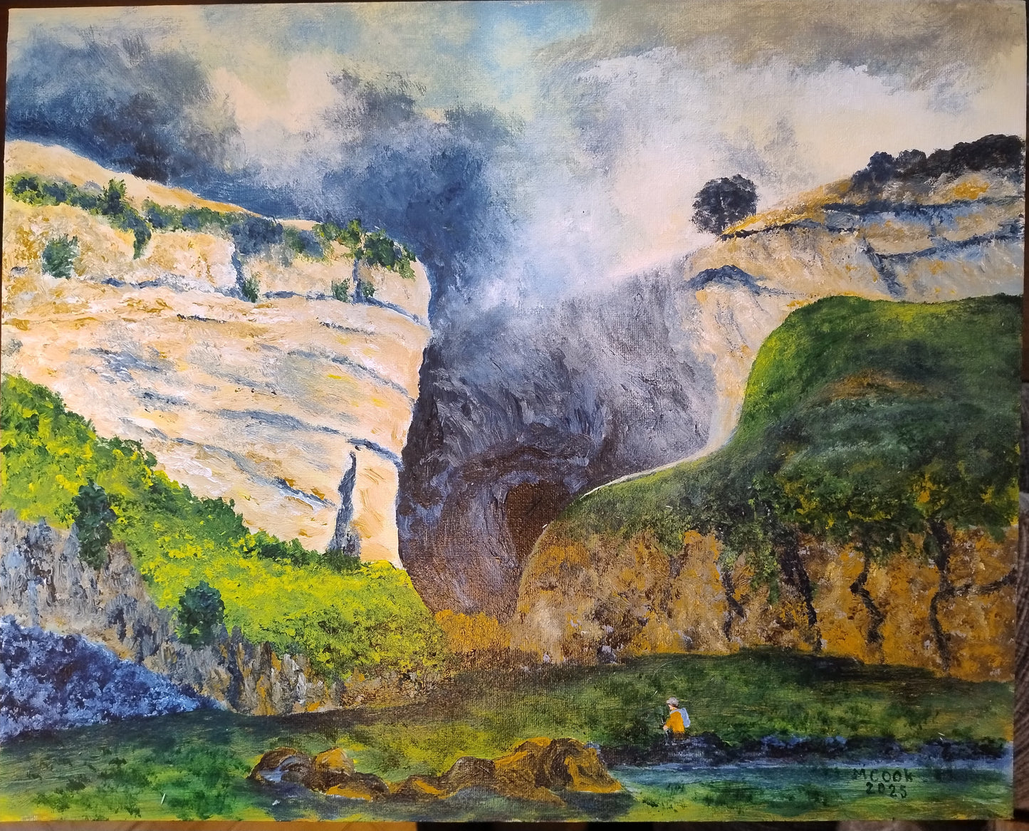 Original acrylic painting - Gordale Scar (50 x 40cm)
