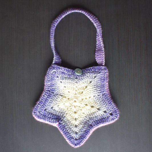 Crocheted star bag