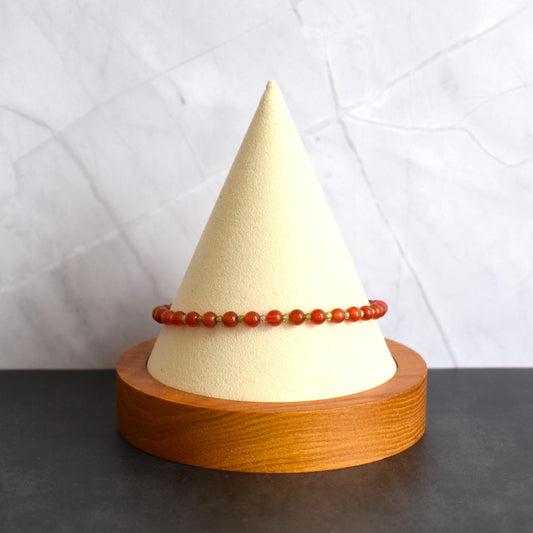 Carnelian and Green Chalcedony bracelet
