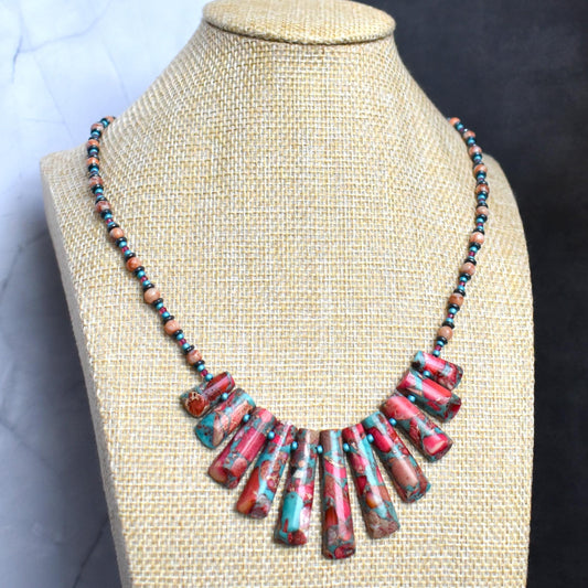Turquoise Imperial Jasper necklace