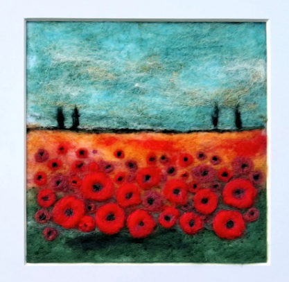 Needle felt kit - Poppy Field