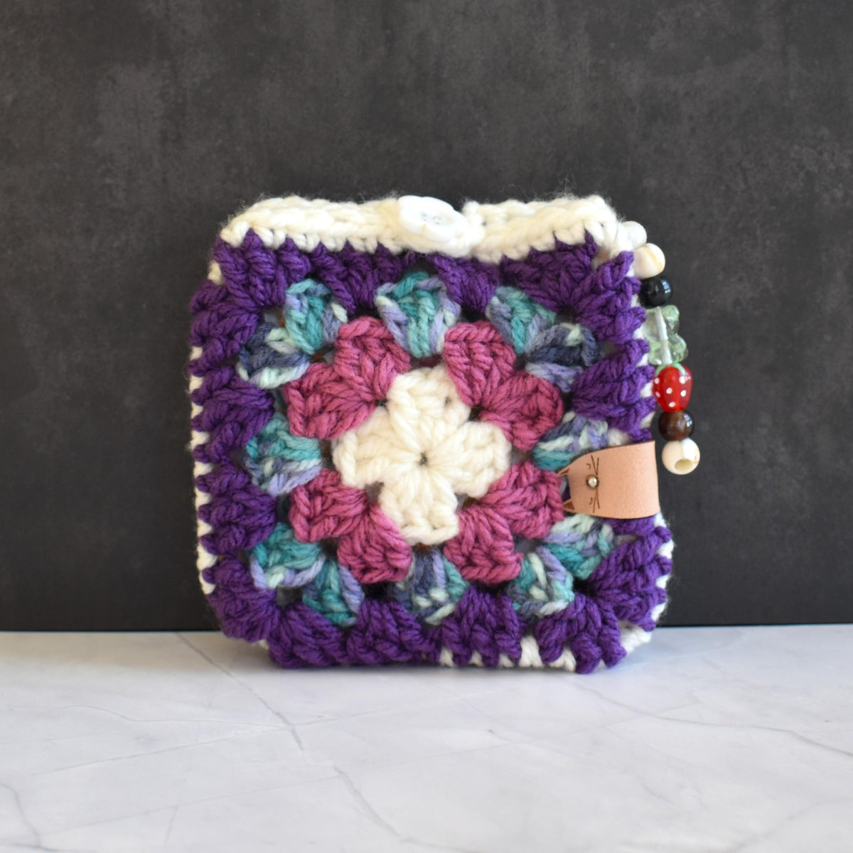 Crocheted purse