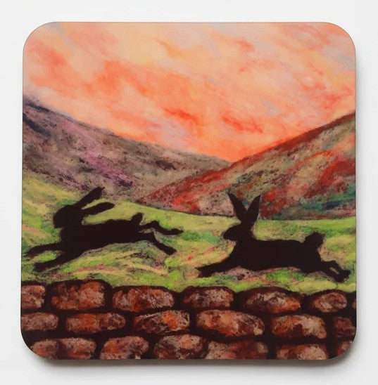 Blue Mouse Art coasters