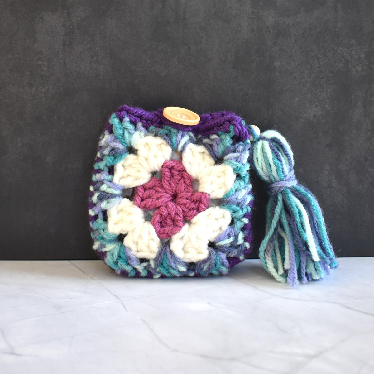 Crocheted purse